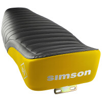 Complete seat Simson S51 Enduro - black/yellow - MZA
