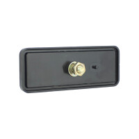Reflector with screw, square - red