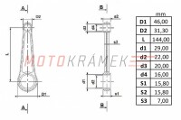 Complete connecting rod Jawa 350 type 634-640 - CKR