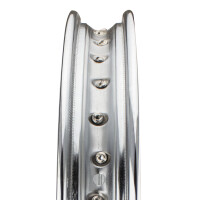 Wheel complete Simson S51 steel rim 1.6x16 (zinc beam)
