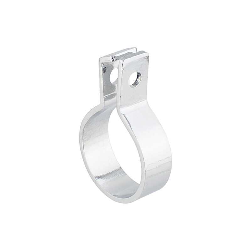 Stadion front exhaust clamp - chrome PROFI