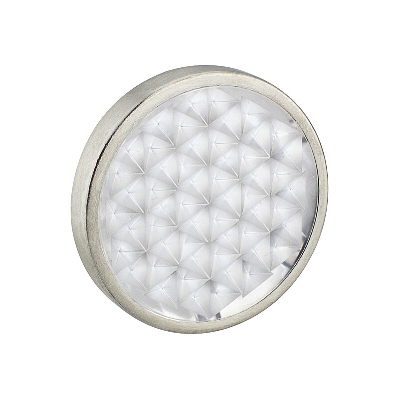 Reflector with stainless steel frame - white