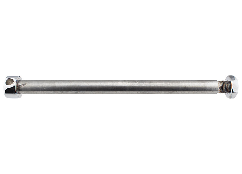 Rear wheel axle ČZ 502 with nut - chrome
