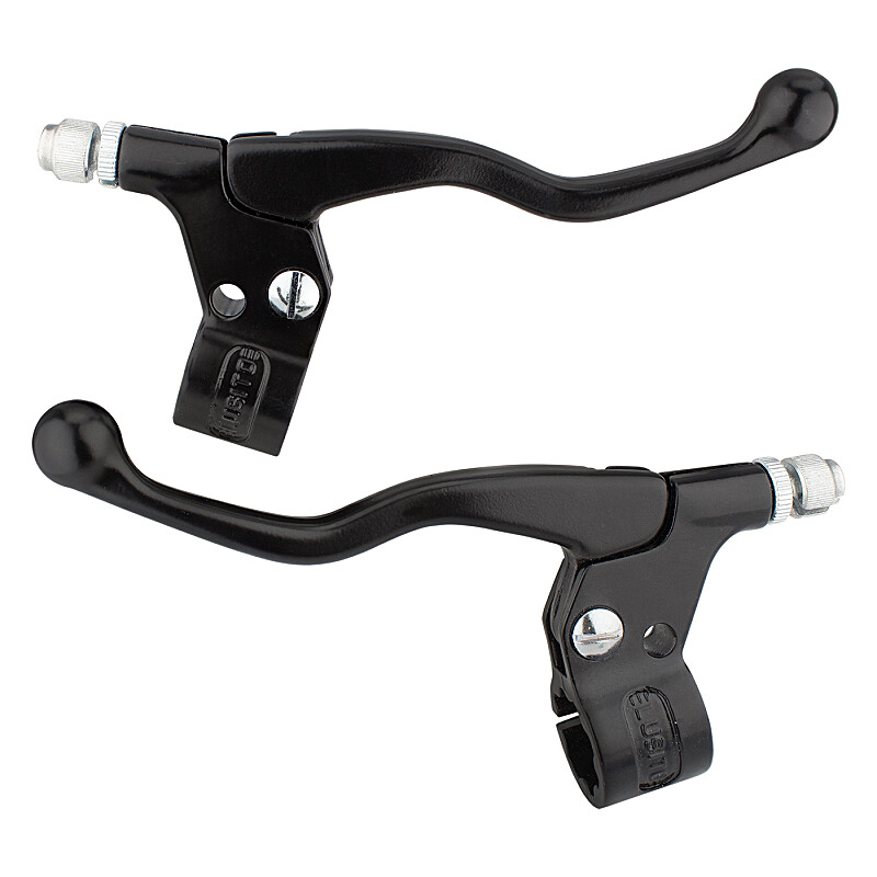 L+R aluminum levers - black with sleeve