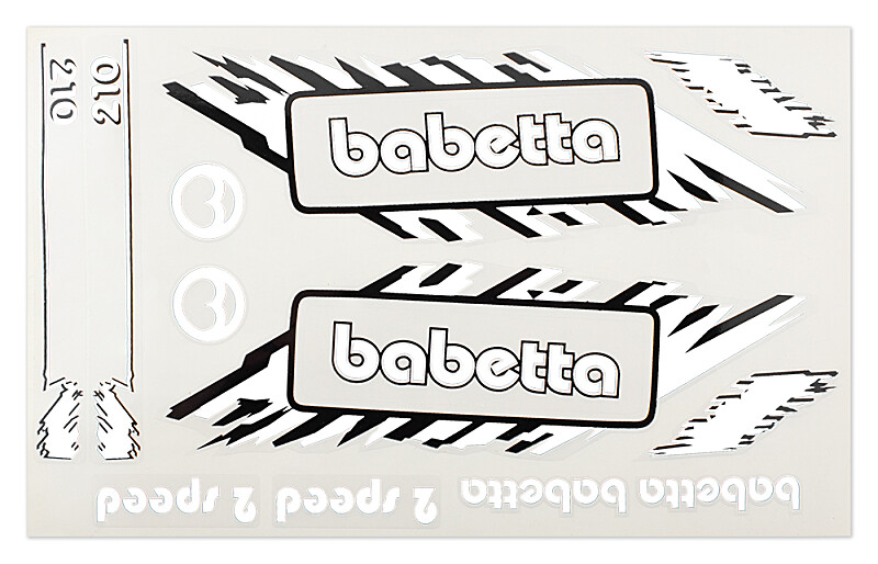 Babetta sticker set - white