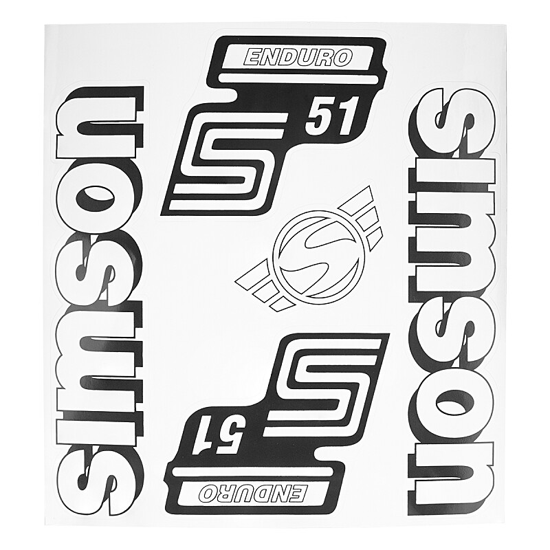 Simson Enduro sticker set - white
