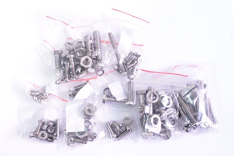 Set of screws for the entire motorcycle S11 - polished stainless steel