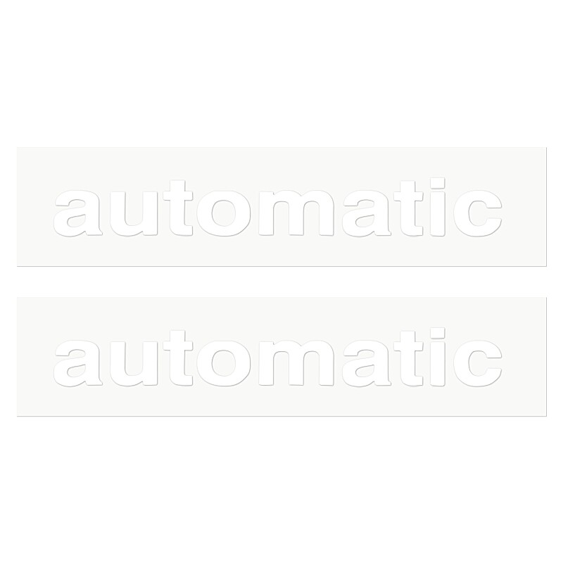 Automatic sticker white - set