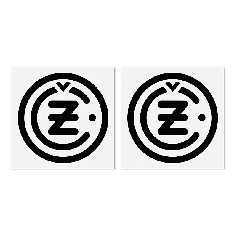 Sticker ČZ black 4cm - 2pcs