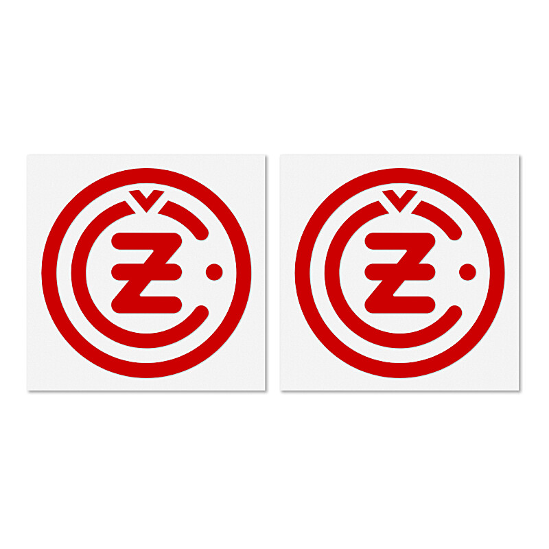 Sticker ČZ red 4cm - 2pcs