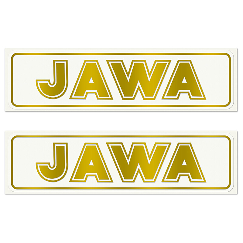 Jawa sticker - gold 14.5x4 - 2 pcs.