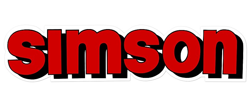 Sticker Simson red - 1 pc.