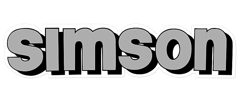 Sticker Simson gray - 1 pc.