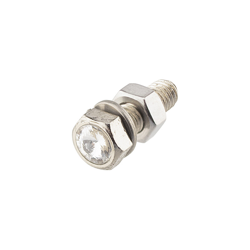 Number plate screw - white