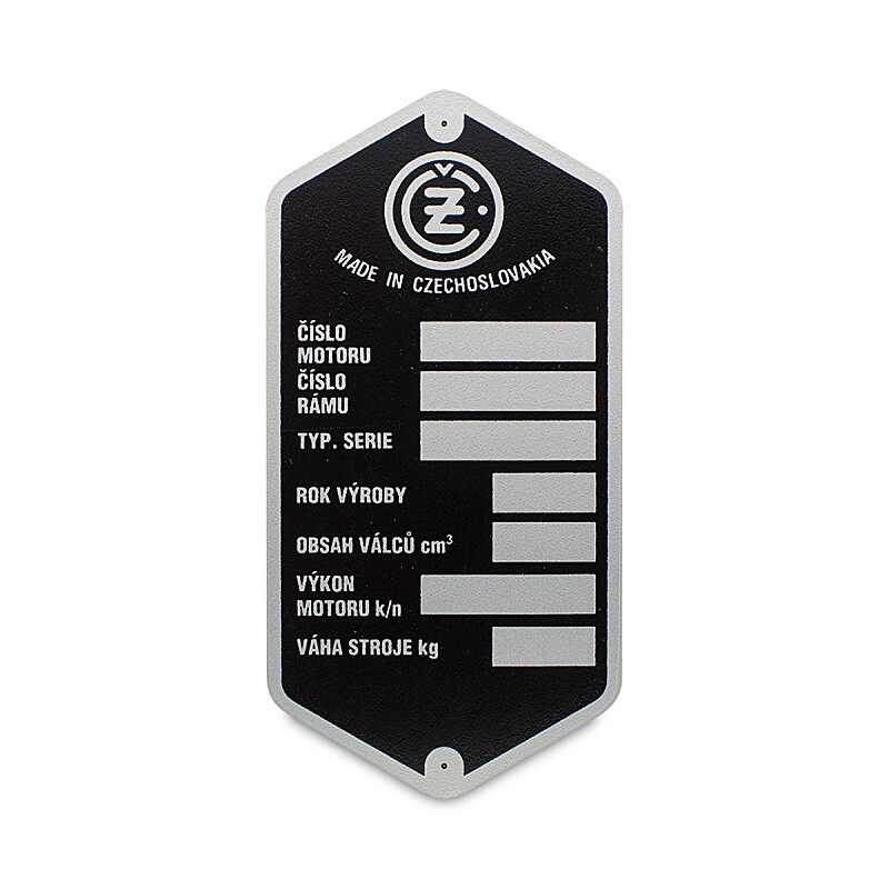 Frame label ČZ 125/175 type 477