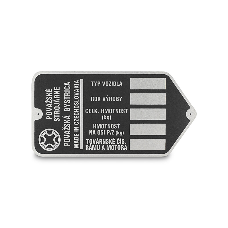 Frame label Mustang, J90, Babetta 207