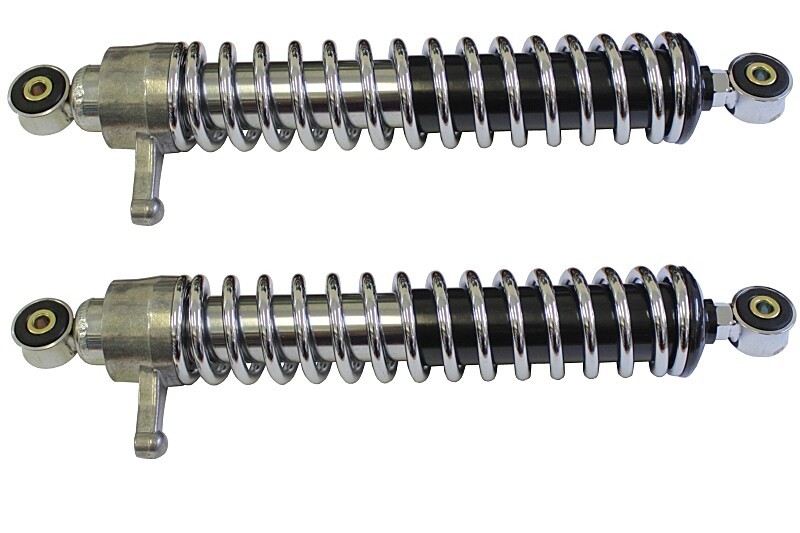 Rear shock absorber Simson S51 Enduro (set) - replica - chrome