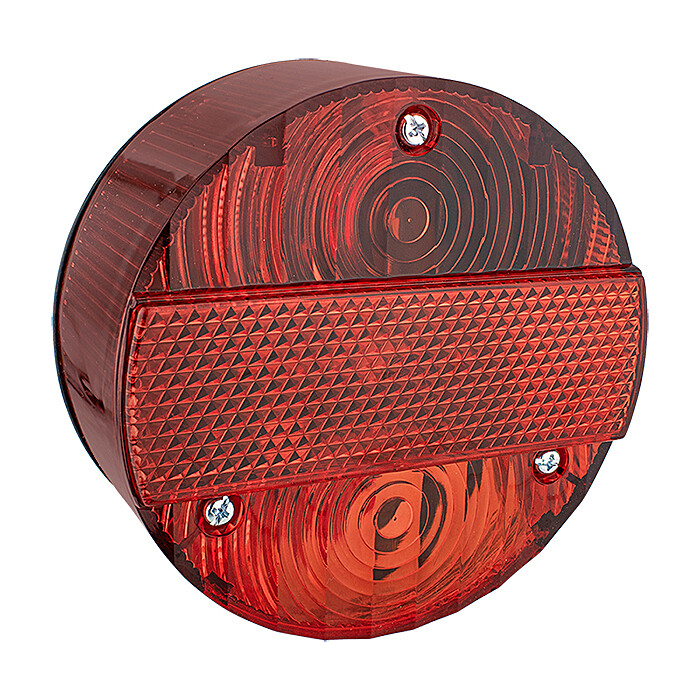 Rear light round red Simson, MZ - complete