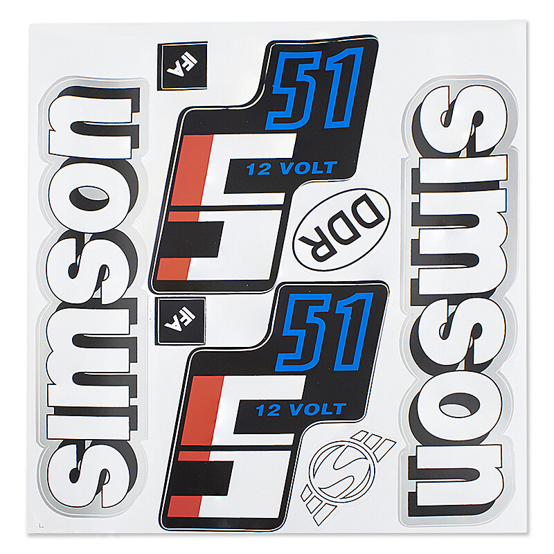 Simson S51 12V sticker set