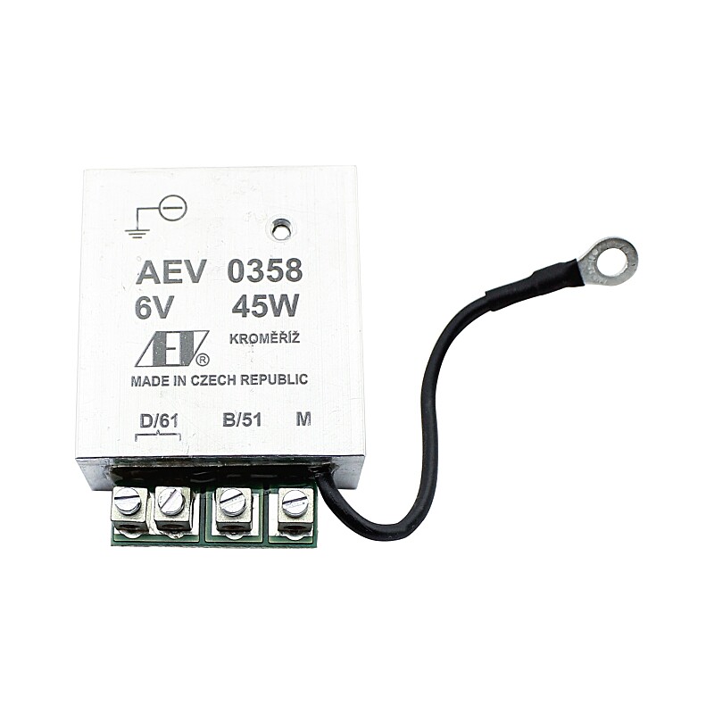 Dynamo regulator 6V 45W AEV with grounding ( - )