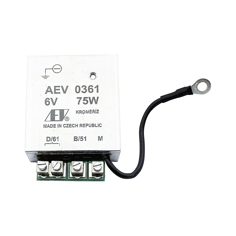 Dynamo regulator 6V/75W AEV with grounding ( - )