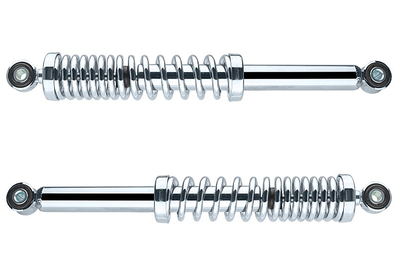 Rear oil shock absorber Pionýr, Babetta - chrome (set) - import