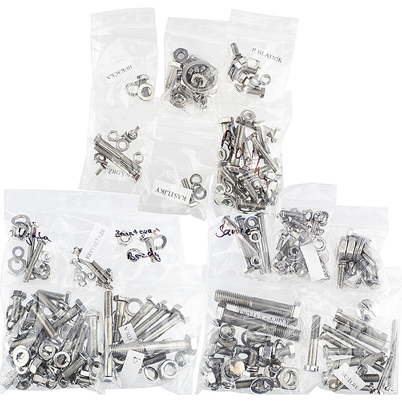 Jawa 350/634 complete motorcycle bolt set - polished stainless steel