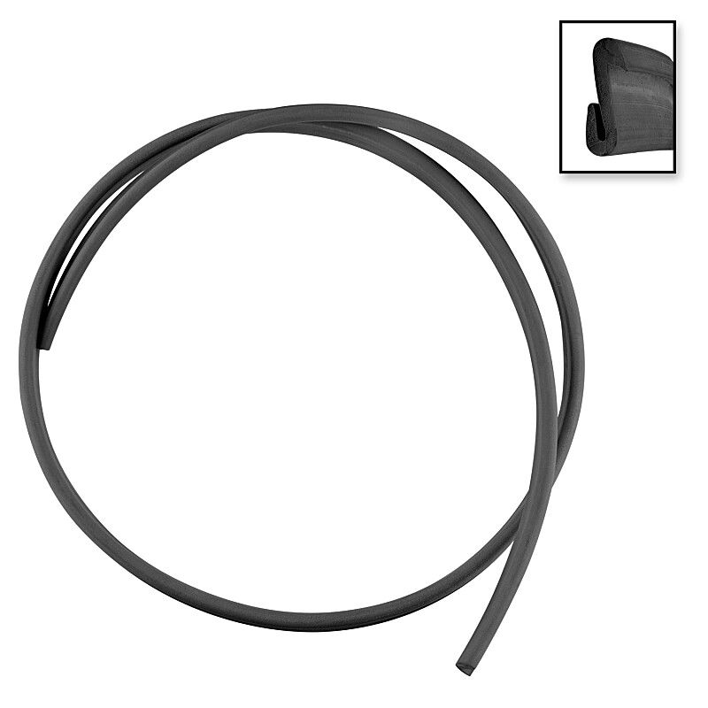 Front cover trim (breast) BLACK 1m