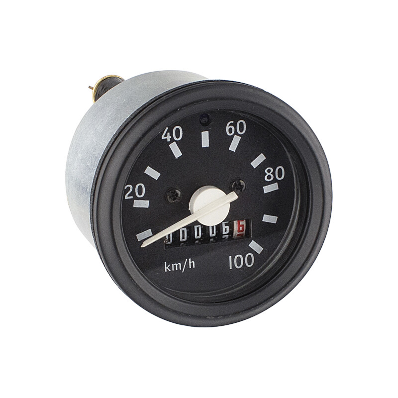Simson S51 speedometer - black frame (+ indicator light) - import