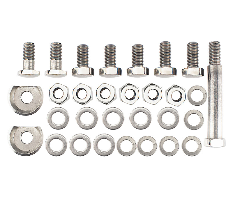 Pérák tandem saddle bolt set - polished stainless steel