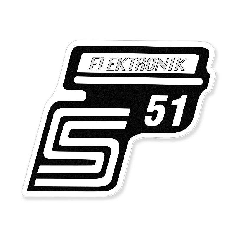 Simson S51 Elektronik clipboard sticker - gray