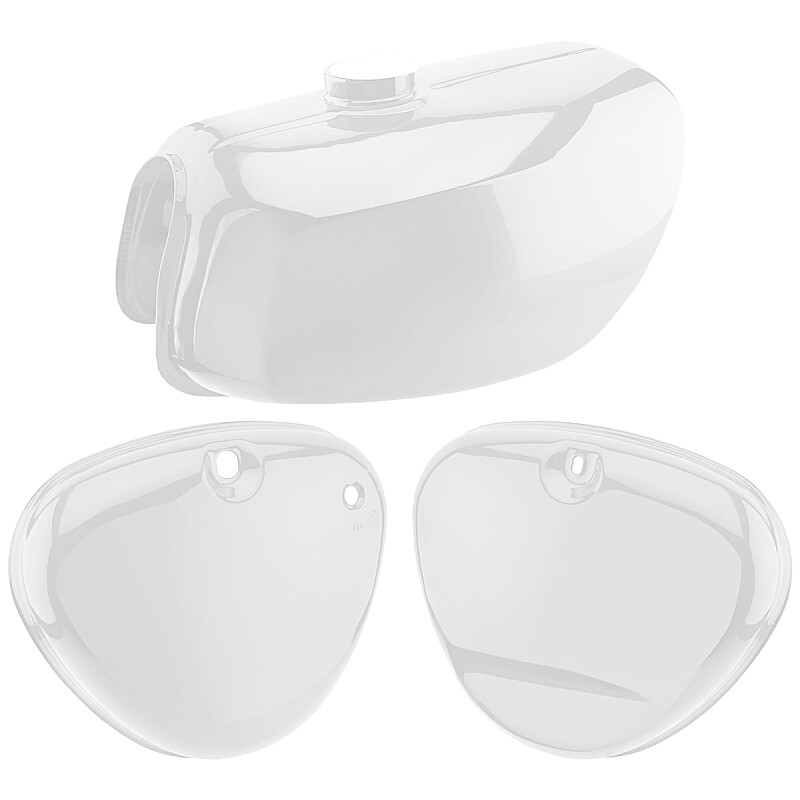 Tank + box lid Simson S51 Enduro - white