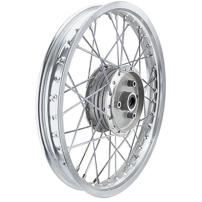 Wheel complete Simson S51 aluminum rim 1.6x16 - stainless steel thread