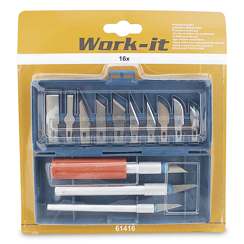 Precision cutting knives - set of 16 pieces