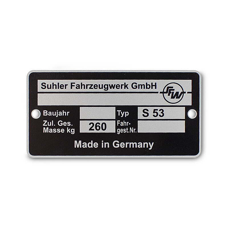 SIMSON S53 frame label