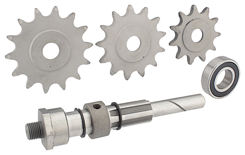 Main shaft Stadion - hexagon - PROFI - set including wheels