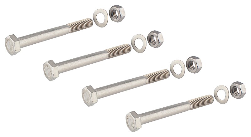 Simson front fender bracket screw set - stainless steel