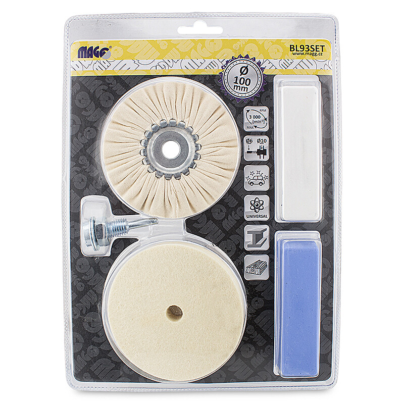 Set for polishing steel and aluminum