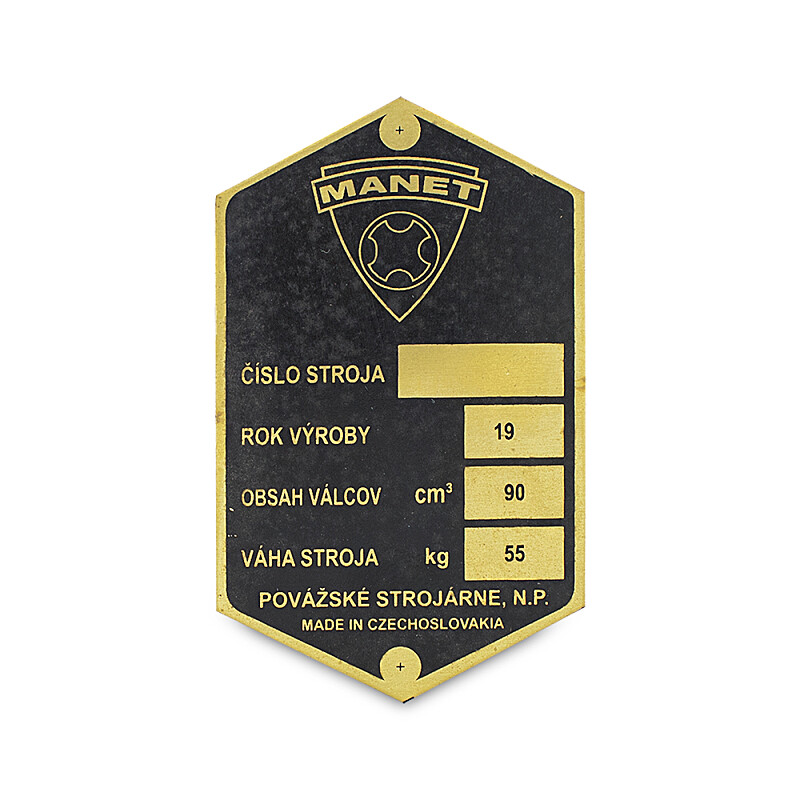 Frame tag small Manet 90 two-piston - etched brass