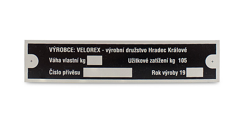 Velorex Sidecar Frame Label