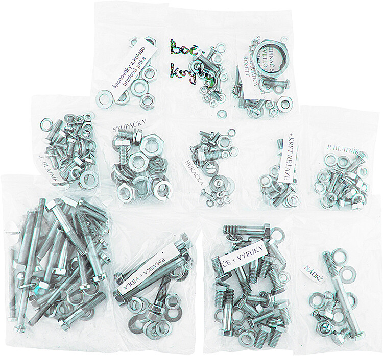 Set of screws for the entire motorcycle Jawa 350 Panelka - zinc SK