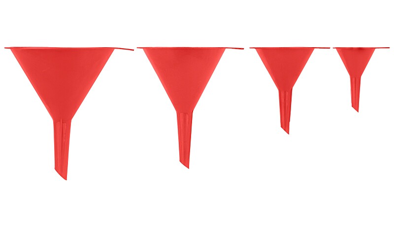 Plastic funnel - set of 4