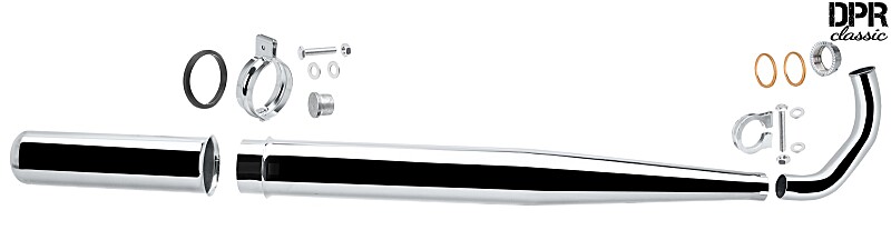 Exhaust set Simson S51, S60, S70 Elektronik - standard D28 DPR