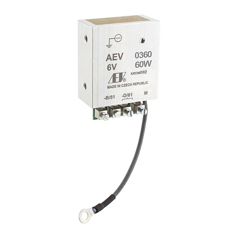 Dynamo regulator 6V/60W AEV with grounding ( - )