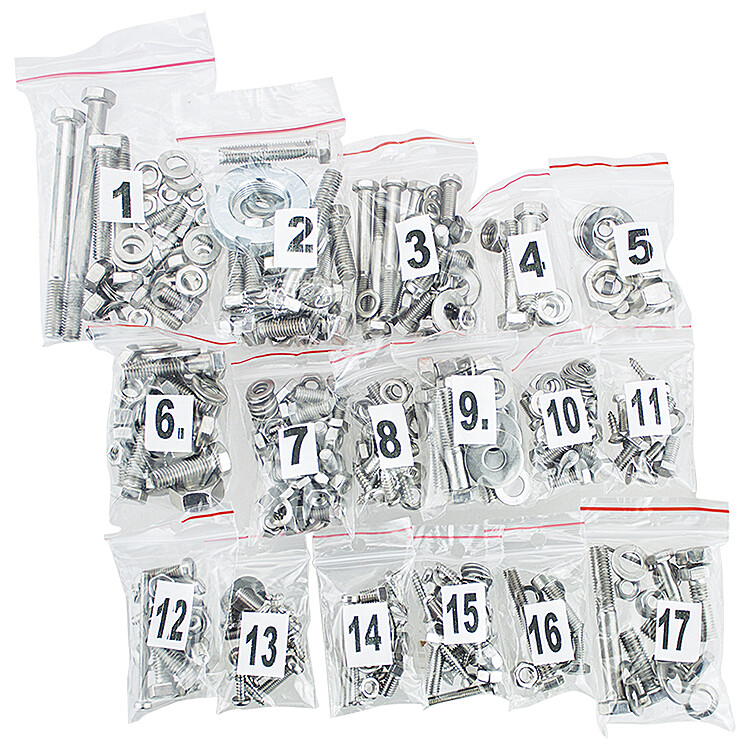 Set of screws complete motorcycle Simson SR50 (scooter) - stainless steel