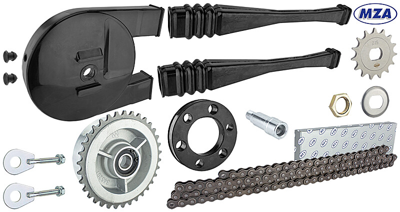 Chain set Simson S51 Z15/Z34 - MZA