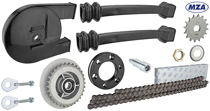 Chain set Simson SR50, SR80 Z16/Z31 - MZA