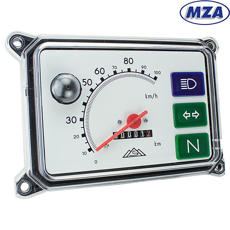 Simson SR50 speedometer - white scale - MZA