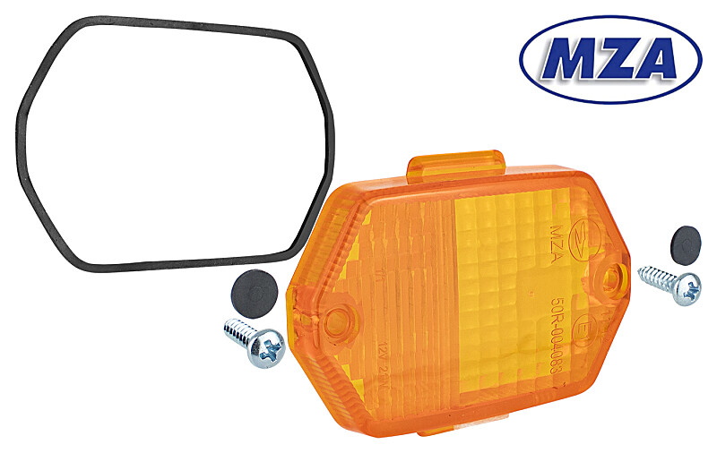 Square turn signal cover Simson, MZ ETZ - orange - MZA