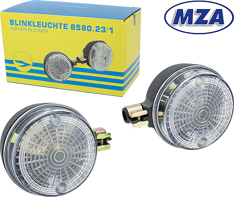 Set of rear turn signals Simson S51 - clear - MZA